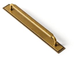 Goo-Ki 2 Pack Cabinet Pulls Handles with Back Plate Spacer, Antique Brass Zinc Alloy Kitchen Hardware for Bar Drawer