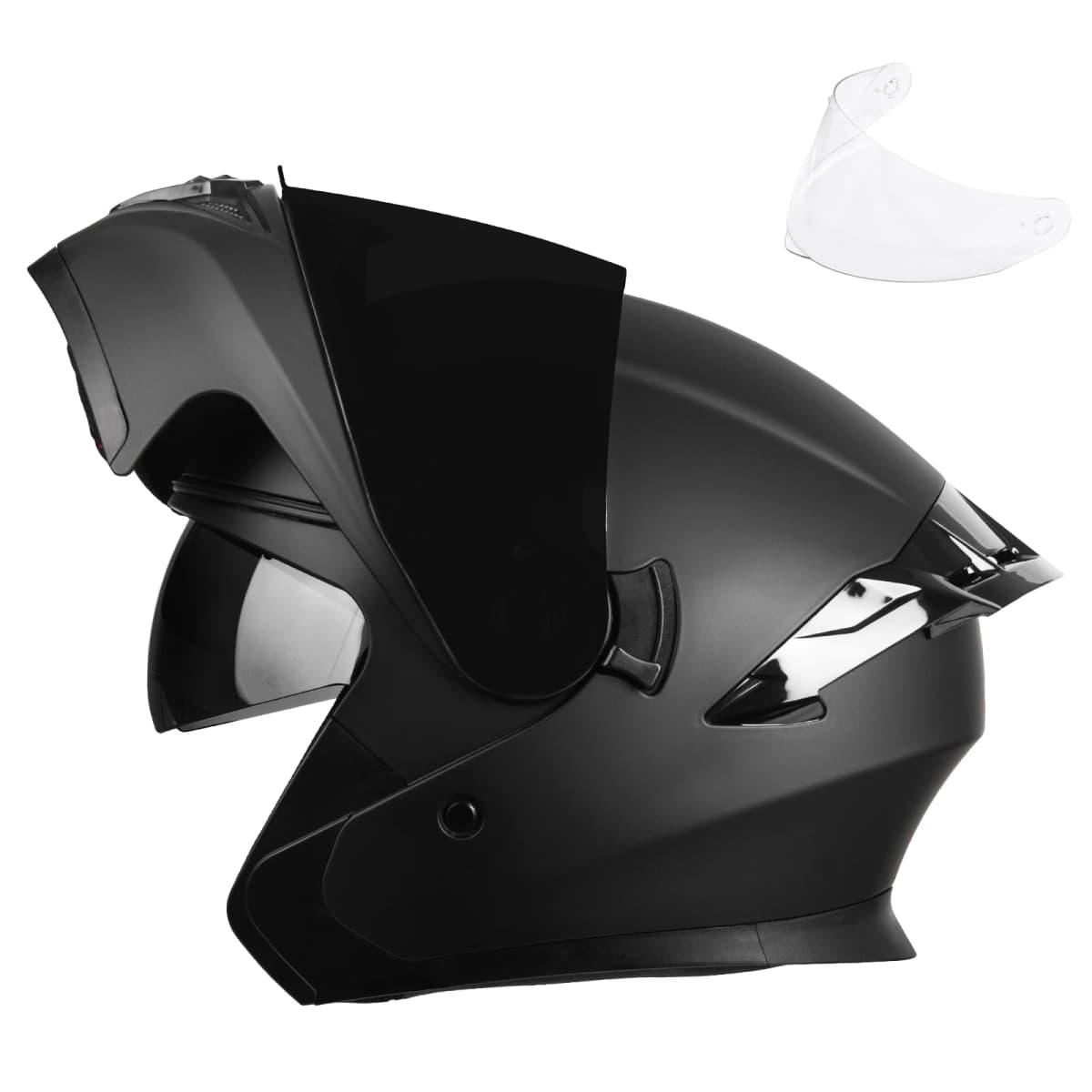 Crown Racing TQ901 Modular Motorcycle Helmet Black/Blue/Purple DOT Certified Street Legal Motorcycle Helmet