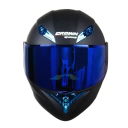 Crown Racing TQ901 Modular Motorcycle Helmet Black/Blue/Purple DOT Certified Street Legal Motorcycle Helmet