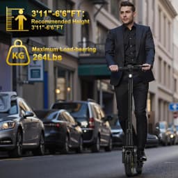 2026 New 10" Adult Electric Scooter 500W Brushless Motor 22Mph Max Speed 28Miles Max Range Double Suspension & Dual Braking Waterproof Smart App Control for Commuting