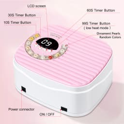 LIMEGIRL Nail UV Lamp 45LEDs Professional Nail Dryer Rapid Cure Lamp for Nails Phototherapy Light for Manicure Salon Acrylic Gel Art Quick Drying Tools