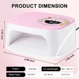 LIMEGIRL Nail UV Lamp 45LEDs Professional Nail Dryer Rapid Cure Lamp for Nails Phototherapy Light for Manicure Salon Acrylic Gel Art Quick Drying Tools