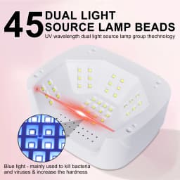 LIMEGIRL Nail UV Lamp 45LEDs Professional Nail Dryer Rapid Cure Lamp for Nails Phototherapy Light for Manicure Salon Acrylic Gel Art Quick Drying Tools