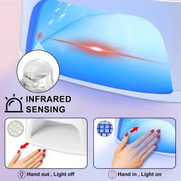 LIMEGIRL Nail UV Lamp 45LEDs Professional Nail Dryer Rapid Cure Lamp for Nails Phototherapy Light for Manicure Salon Acrylic Gel Art Quick Drying Tools