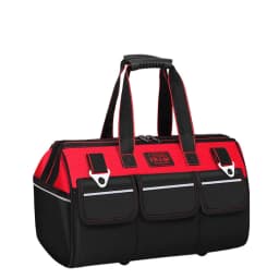 1pc Red 19-Inch 21-Inch 23-Inch Electrician Tool Bag, Large Pocket Canvas Handheld Oxford Cloth Repair Tool Box Extra Thick Large Capacity Tool Bag, Suitable for Electricians, Home Improvement, Fishing, And Various Repair Workers