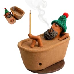 1pc Handmade Bathtub Incense Burner, Creative Smoke Effect Incense Holder, Mini Bathtub Tabletop Decor for Living Room Bedroom Office, Relaxing Home Accent Gift
