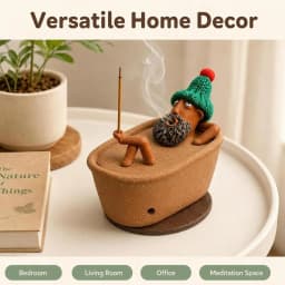 1pc Handmade Bathtub Incense Burner, Creative Smoke Effect Incense Holder, Mini Bathtub Tabletop Decor for Living Room Bedroom Office, Relaxing Home Accent Gift