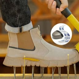 Wear Resistant Durable Steel Toe Work Shoes for Men Women Impact Resistant Steel Toe Cap Lightweight Comfortable Industrial Safety Sneakers All Seasons Construction Footwear Full Sizes Available Perfect Father’s Day Gift for Hard Workers