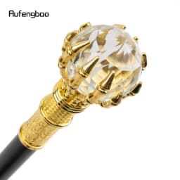 Transparent Glass Ball Steampunk Walking Cane Fashion Decorative Walking Stick Gentleman Luxury Crosier Knob Walking Stick 97cm