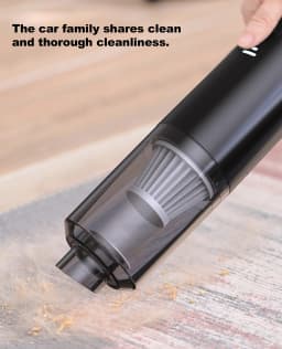 Car Vacuum Cleaner Portable Dust-Catcher with Suction Mouth Brush and Blow Mouth Low Noise Dry and Wet Use Type-C Charging Strong Suction Cordless Vacuum Sweeper for Home and Auto Interior