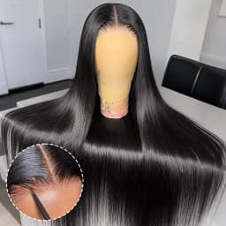 Brazilian Hair Straight 7x6 Lace Closure Glueless Wig 7x6 Glueless Wig Human Hair Ready To Wear Pre Cut Wig