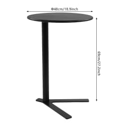 Round Side Table with Y-shaped Base, Side Table for Small Spaces, Modern Couch End Table