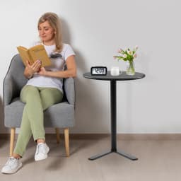 Round Side Table with Y-shaped Base, Side Table for Small Spaces, Modern Couch End Table