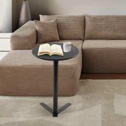 Round Side Table with Y-shaped Base, Side Table for Small Spaces, Modern Couch End Table