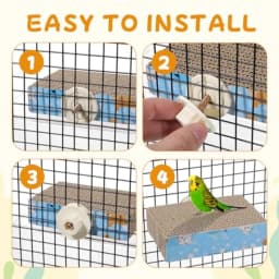 Bird Chew Toy for Parrot Cage Perch: Cardboard Platform Exercise Toy in Natural Brown, Eco-Friendly Beak-Safe