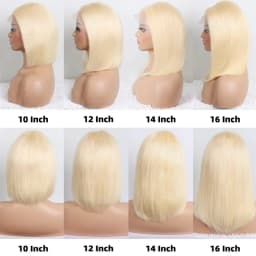 613 Transparent Lace Front Wig Short Bob Wigs 613 Blonde 13x4 13x6 HD Lace Front Human Hair Wig Brazilian Bone Straight Human Hair Bob Wig Pre Plucked with Baby Hair