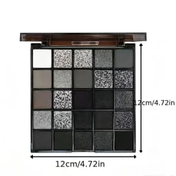 Professional Smoky Eye Makeup Palette with Mixed Matte, Pearlescent and Fine Glitter Shades, Ultra-fine Silky Texture Easy to Blend and Smudge, Single Palette to Build Deep, Dimensional and Layered Smoky Eye Makeup for All Occasions