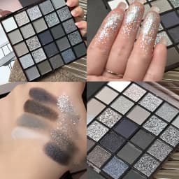 Professional Smoky Eye Makeup Palette with Mixed Matte, Pearlescent and Fine Glitter Shades, Ultra-fine Silky Texture Easy to Blend and Smudge, Single Palette to Build Deep, Dimensional and Layered Smoky Eye Makeup for All Occasions