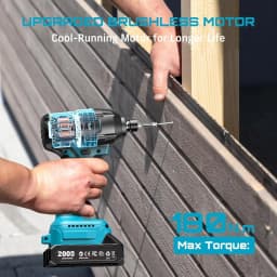 Seesii S531 Cordless Impact Driver Kit 21V Max Torque 1590 In-lbs(180 N.m) Impact Driver Set with Two 2.0 Ah Batteries 1/4" Hex Chuck Power Impact Driver w/ 20 Pcs Drill Bits 0-2500 RPM Variable Speed