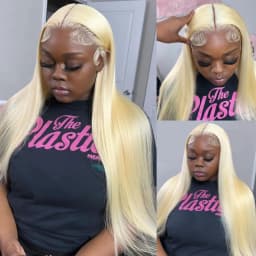 613 Colored Human Hair Wigs Blonde 13x4 HD Lace Front Wigs 200% 220% Density 13x6 Transparent Lace Frontal Wig Pre Plucked With Natural Hairline 360 Full Lace Wig