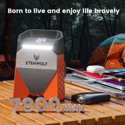 ETENWOLF ZEPHYR S3C 7800mAh Portable Air Compressor Suitable for Cars, Motorcycles, Cycling Balls 100% Duty Cycle Car Tire Inflator