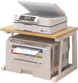 Garvee 2 Tier Printer Stand for Desk with Storage Multi-Purpose Storage Riser Small Office Organizer Shelf for Home/Office Space-Saving Desktop Organizer Small Space