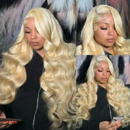 Transparent Lace Front Wig 613 Blonde Body Wave13x4 13x6 360 Lace Frontal Wigs 180 200 220 Density Brazilian Human Hair Wig Pre Plucked Brazilian Remy Hair Wigs