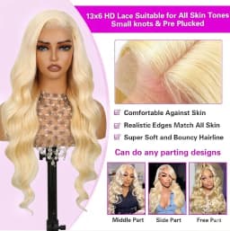 Transparent Lace Front Wig 613 Blonde Body Wave13x4 13x6 360 Lace Frontal Wigs 180 200 220 Density Brazilian Human Hair Wig Pre Plucked Brazilian Remy Hair Wigs