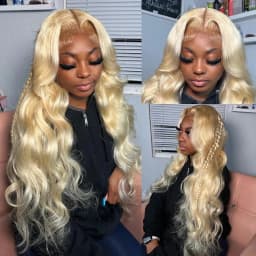 Transparent Lace Front Wig 613 Blonde Body Wave13x4 13x6 360 Lace Frontal Wigs 180 200 220 Density Brazilian Human Hair Wig Pre Plucked Brazilian Remy Hair Wigs