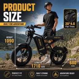 All‑Terrain Fat Tire Ebike for Adults 1500W Peak Motor 35MPH Max Speed 50Mile Assist Range Full Suspension E‑Bicycle