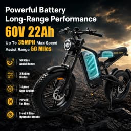 All‑Terrain Fat Tire Ebike for Adults 1500W Peak Motor 35MPH Max Speed 50Mile Assist Range Full Suspension E‑Bicycle