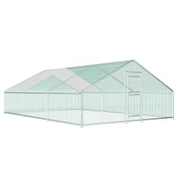 Heavy-Duty Large Metal Chicken Coop Run 6M X 3M 20ft X 10ft Sturdy Metal Frame Outdoor Backyard Garden Farm Poultry Pen for Hens Ducks Rabbits