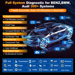 LAUNCH X431 Creader Elite 2.0 BBA ECU Coding Active Test for BMW for Benz for Audi Car Diagnostic Tool obd scanner Lifetime Free