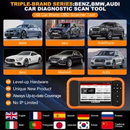 LAUNCH X431 Creader Elite 2.0 BBA ECU Coding Active Test for BMW for Benz for Audi Car Diagnostic Tool obd scanner Lifetime Free