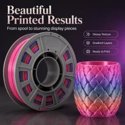 300g Rainbow PLA Filament 1.75mm 3D Printer Filament Heavy Neon Color Gradient Multi-Color Shiny Glossy Mini Spool Easy Printing
