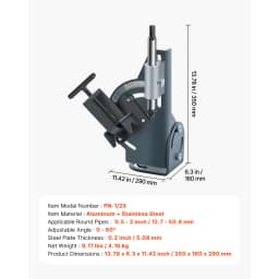 SucceBuy Pipe Notcher 1/2 to 2-inch Tubing Notcher with 0 to 60° Adjustable Angle Pipe and Tube Notching Tool for Repair Shops