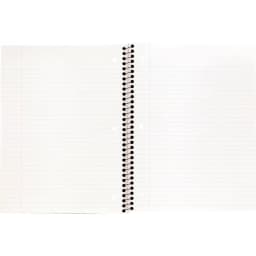 College Ruled Black 1 Subject Flexible Plastic Cover Spiral Notebook  3 Hole Punched, Perforated, 70 Pages