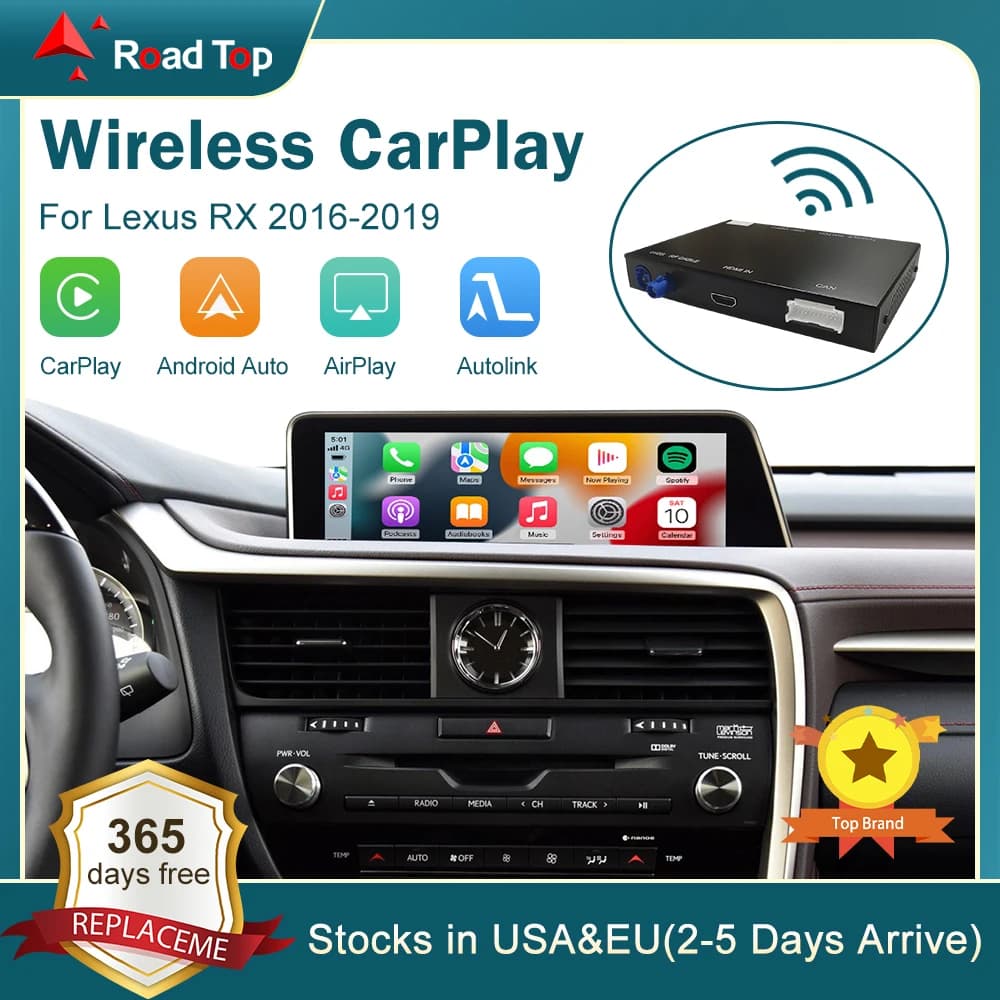 Wireless CarPlay for Lexus RX 2016-2019, with Android Auto Mirror Link AirPlay Car Play Functions