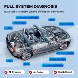 MUCAR BT200 OBD2 Scanner Full System Diagnostic Tools Oil SAS Reset Free Car Code Reader Work with MUCAR App On iOS & Android