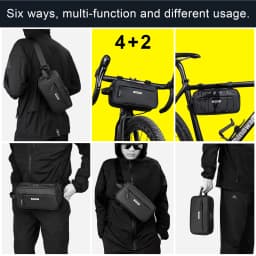 Rhinowalk Handlebar Bag Waterproof Bicycle Bags Frame Pannier Bag Multifunction Portable Shoulder Bag Bike Accessorie