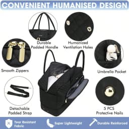 Large Women Travel Duffle Bag - Carry On Overnight Bag Weekend Travel Duffel Tote Bag Yoga Gym Bag With Wet Pocket Toiletry Weekender Overnight Bag For Travel Business Trips Sport , Personal Item Travel Bag With Shoes Compartment