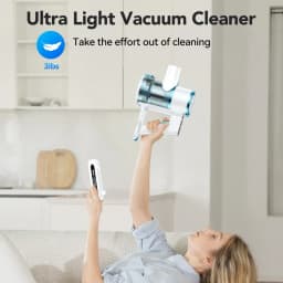 Blossom Cordless Stick Vacuum Cleaner, 28kPa Powerful Suction Wireless Vacuum with LED Display, Rechargeable Vacuum Cleaner Up to 40 Mins Runtime for Hard Floor, Carpet, Pet Hair Home Use