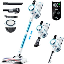 Blossom Cordless Stick Vacuum Cleaner, 28kPa Powerful Suction Wireless Vacuum with LED Display, Rechargeable Vacuum Cleaner Up to 40 Mins Runtime for Hard Floor, Carpet, Pet Hair Home Use