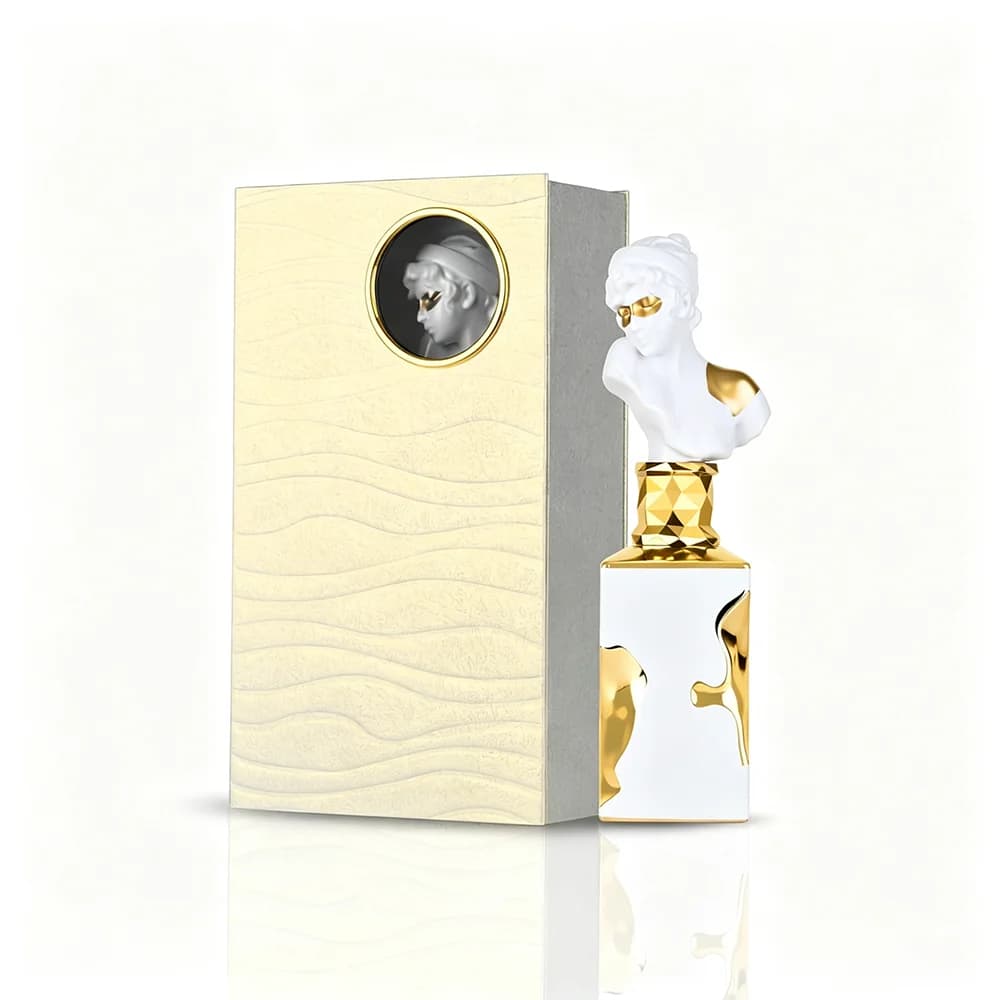 Women Luxury Sculpture Goddess Bust Perfume Eau De Parfum 100ml, White Gold Art Decor Bottle, Long‑Lasting Middle Eastern Scent For Daily Wear & Gifting