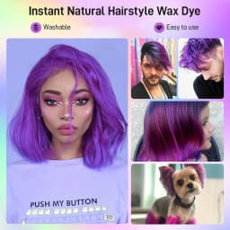 120g Hair Color Wax Temporary Hair Dye Wax Washable Hair Coloring Styling Pomade Cream for Men Women Unisex DIY Hairstyle Party Cosplay Strong Hold Easy Wash Out Hair Color Wax