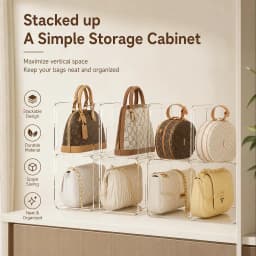 Multi-function Acrylic Book Magazine Bookshelf Storage | Clear Shoe Organizer 4 Sections Bag Closet Shelf | Handbag Storage Organizer Holder