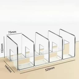 Multi-function Acrylic Book Magazine Bookshelf Storage | Clear Shoe Organizer 4 Sections Bag Closet Shelf | Handbag Storage Organizer Holder