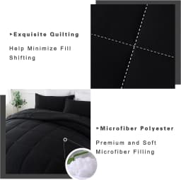All Season Soft Comforter Set Down Alternative Quilted Blanket 2/3PCS Bedding Set with Pillowcases High Quality Box Stitching Bedspread Lightweight Breathable Duvet Insert for Home Bedroom Twin Queen King