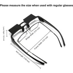 okcsc Lazy Reading Glasses Light Thinner Horizontal HD Glasses for Lying Down to Watch TV/Mobile Reading Books 90°Angle Prism Lazy Readers Glasses