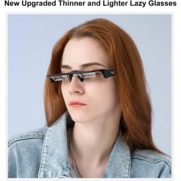 okcsc Lazy Reading Glasses Light Thinner Horizontal HD Glasses for Lying Down to Watch TV/Mobile Reading Books 90°Angle Prism Lazy Readers Glasses